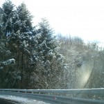 strada con neve