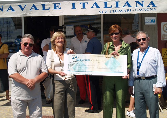 La Lega Navale di Chiavari dona 1.500 euro alla pediatria di Lavagna La Lega Navale di Chiavari dona 1.500 euro alla pediatria di Lavagna
