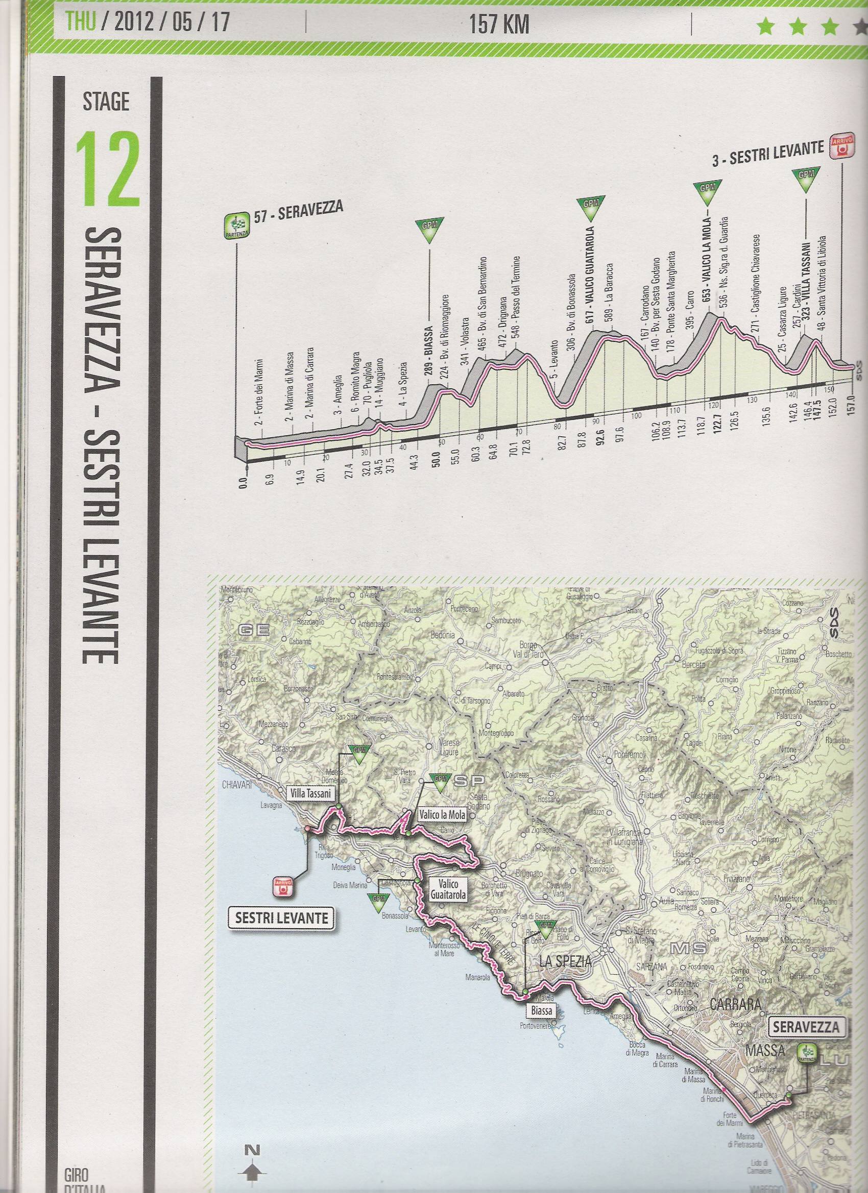 Giro d’Italia: l’arrivo a Sestri Levante dopo 4 gran premi della montagna