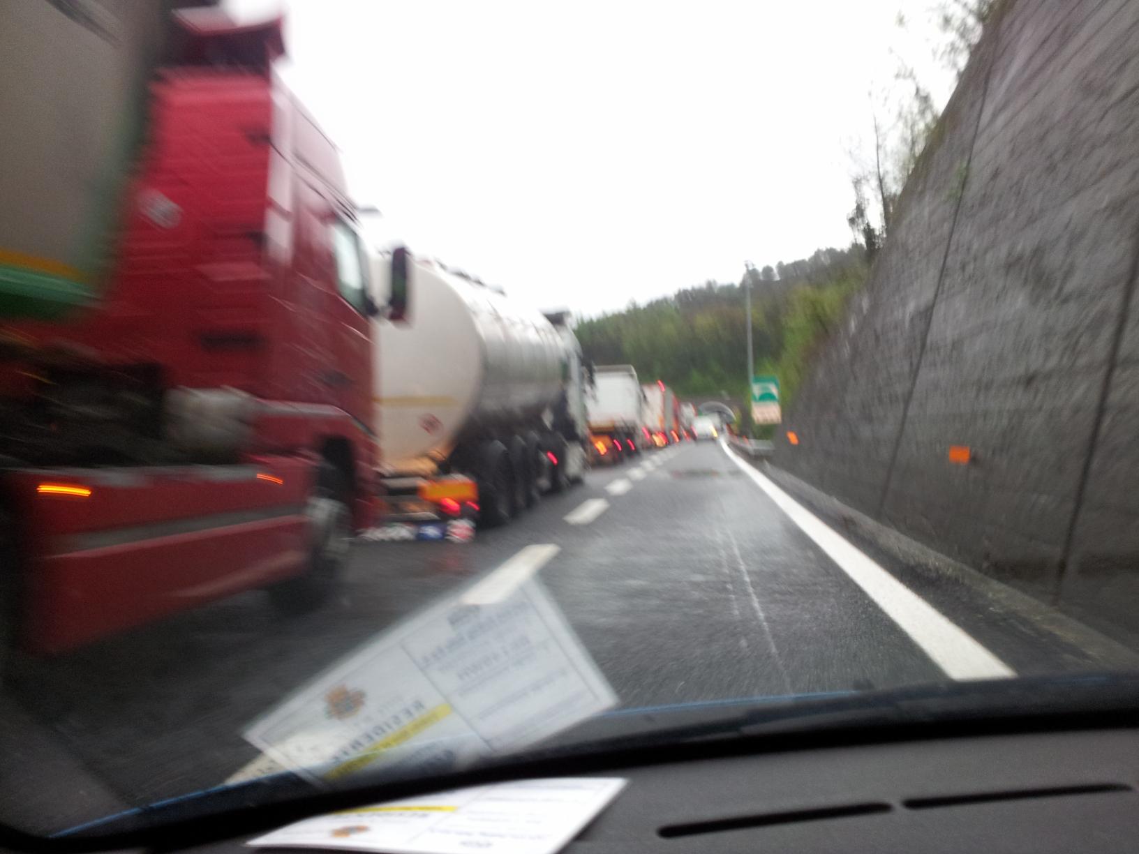 Traffico congestionato in A12