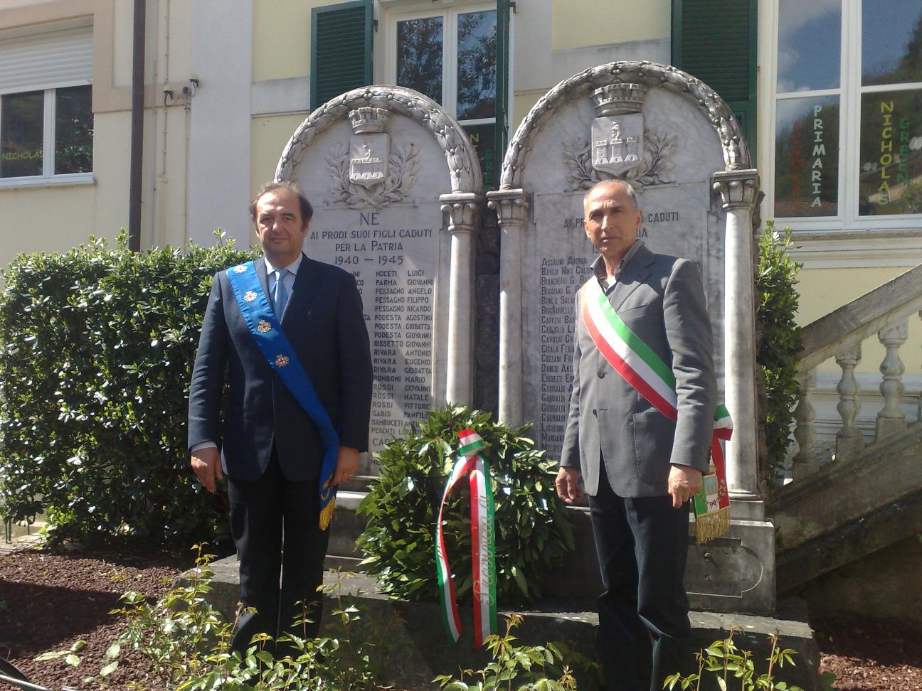 Festa della Liberazione stamattina a Ne con il partigiano Giordano Bruschi