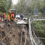Una frana ha reso difficile la circolazione