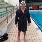 Masashi Shimozono a bordo vasca
