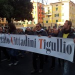 Il corteo di questa mattina in piazza delle Nazioni