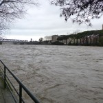 Il fiume Entella in piena qualche giorno fa
