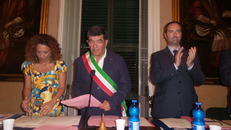Il sindaco di Lavagna Pino Sanguineti