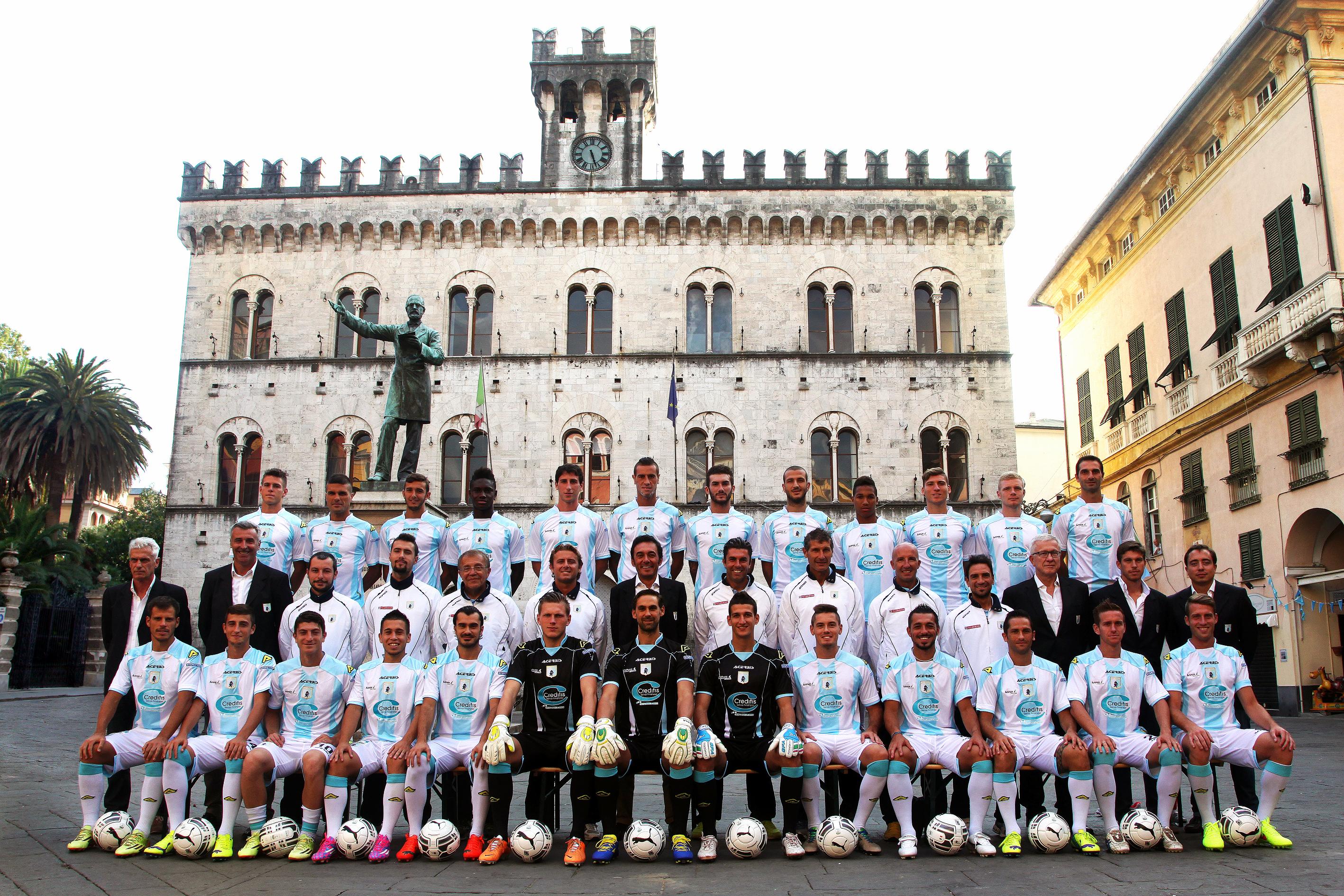 Il gruppo della Virtus Entella al completo