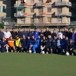 Gli iscritti radunati sul campo Macera per l'esame