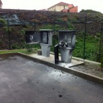 Le cassette colpite dal fulmine a Sestri Levante
