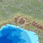 La mappa del sisma presa dal sito INGV