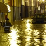 L'allagamento in piazzale  La Franca