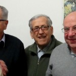 Capitano (al centro) con  don Smirni e Antonio Bacigalupo Presidente del Circolo Sant'Antonio