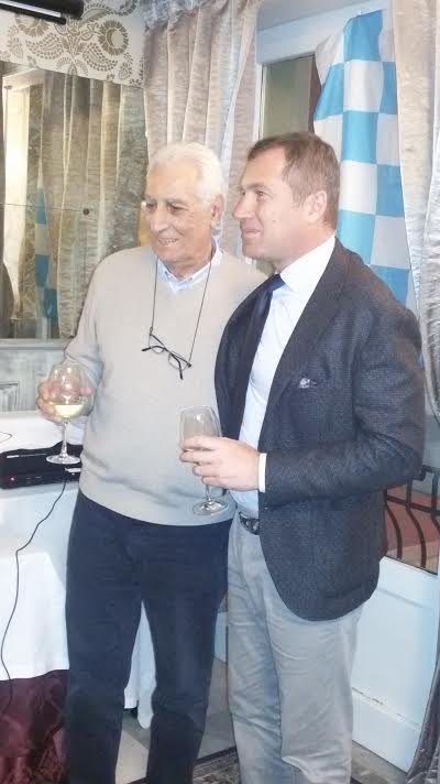 Eraldo Pizzo con Pino Porzio durante la festa