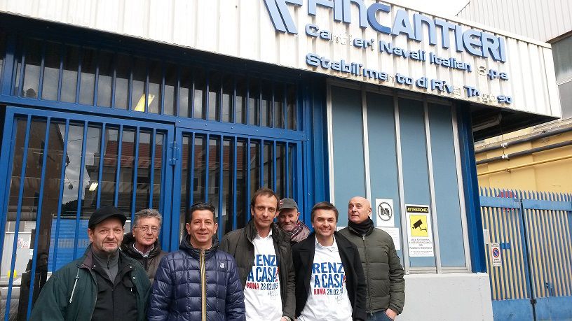 Il presidio della Lega Nord della settimana scorsa