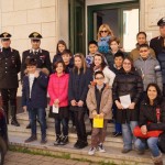 Gli studenti davanti alla caserma di Largo Canzio