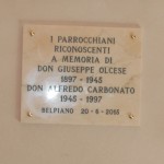 La targa scoperta sabato scorso a Belpiano