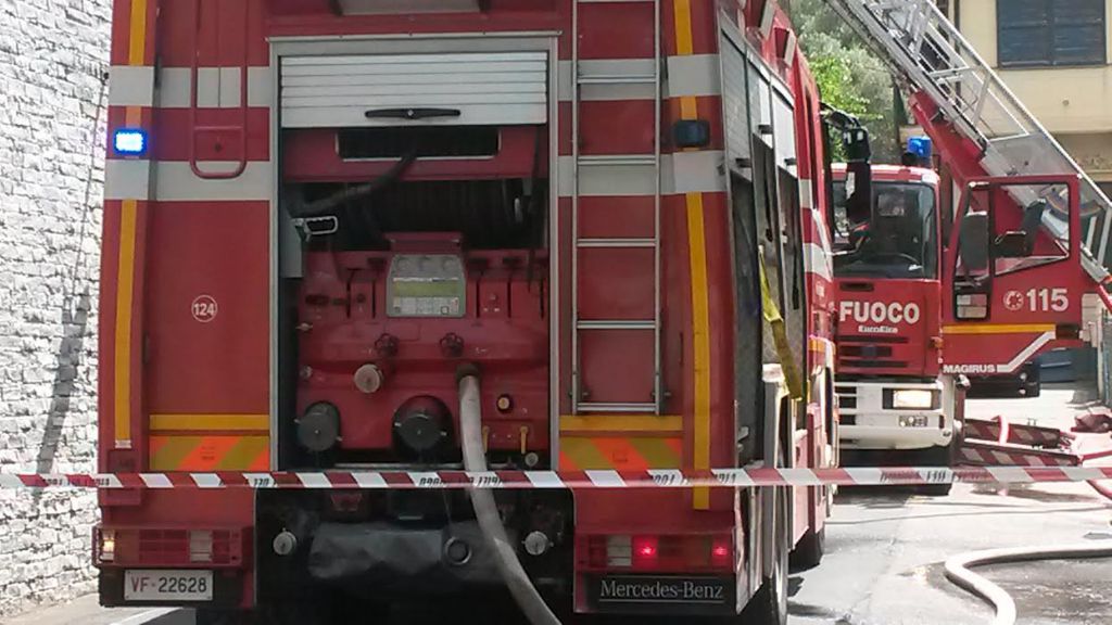 Intervento in corso per i pompieri