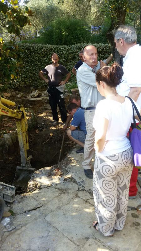 Il sopralluogo di ieri sul luogo della rottura della conduttura idrica