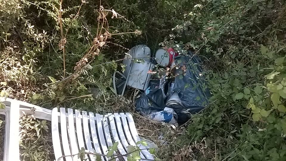 I rifiuti trovati stamattina dagli attivisti del M5S