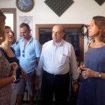 Ilaria Cavo durante la visita rapallese