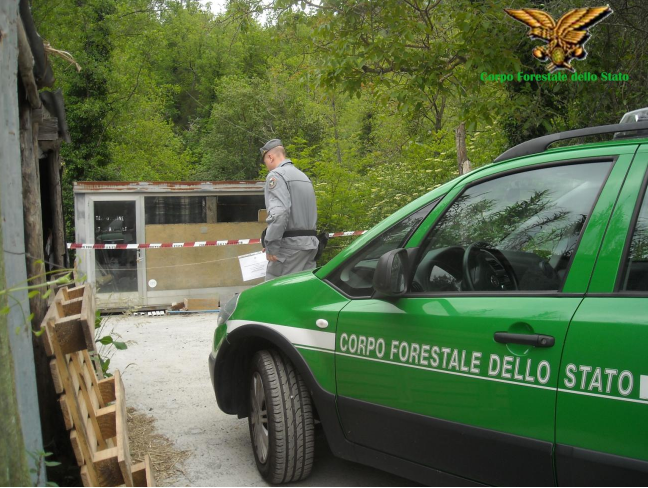 Forestale in azione a Castiglione Chiavarese