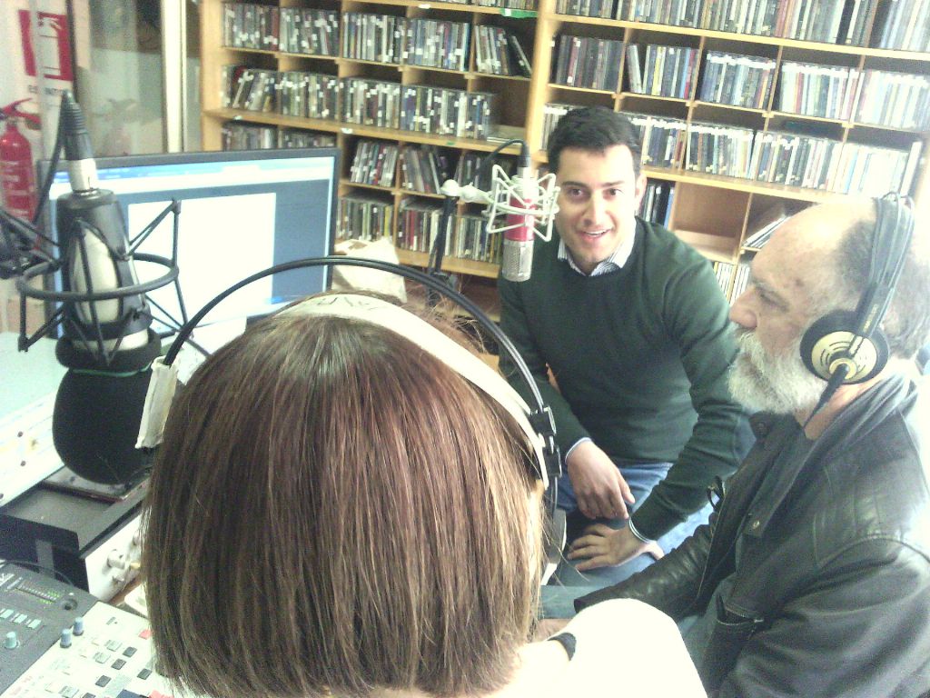 Nicola Orecchia negli studi della Radio