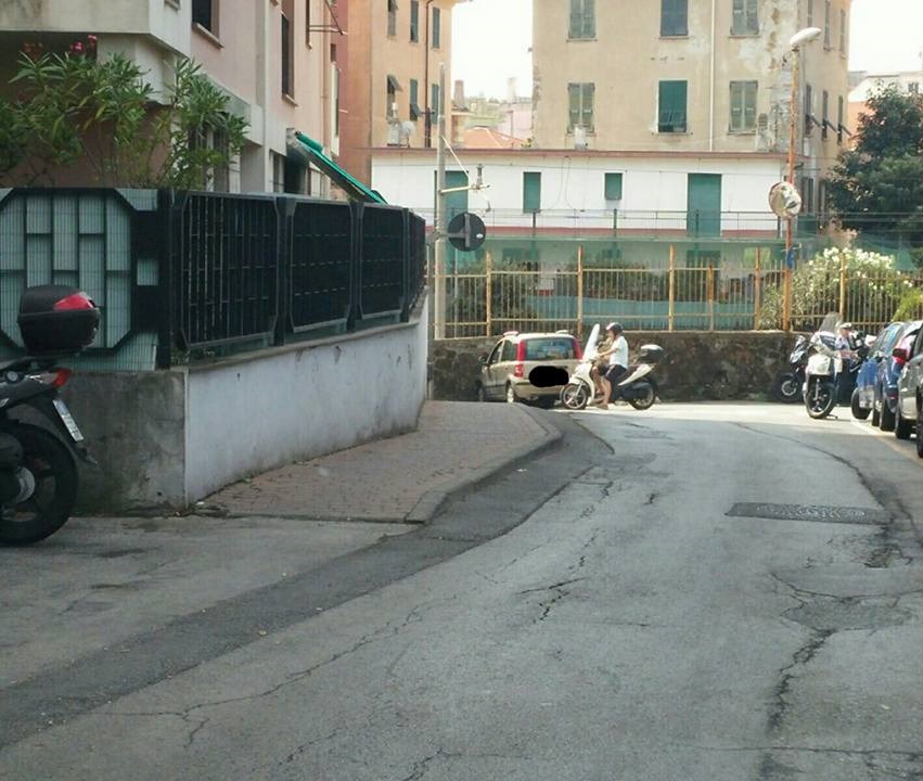 Ieri incidente in via Bolzano a Rapallo