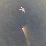 Elicottero al recente incendio di Casarza