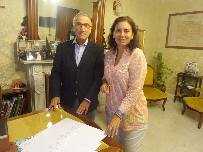 I sindaci Roberto Levaggi ed Enrica Sommariva