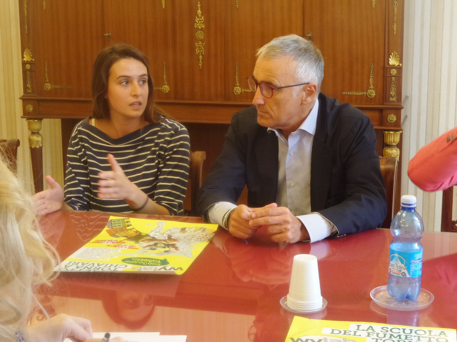 Vittoria Gozzi con il sindaco Roberto Levaggi