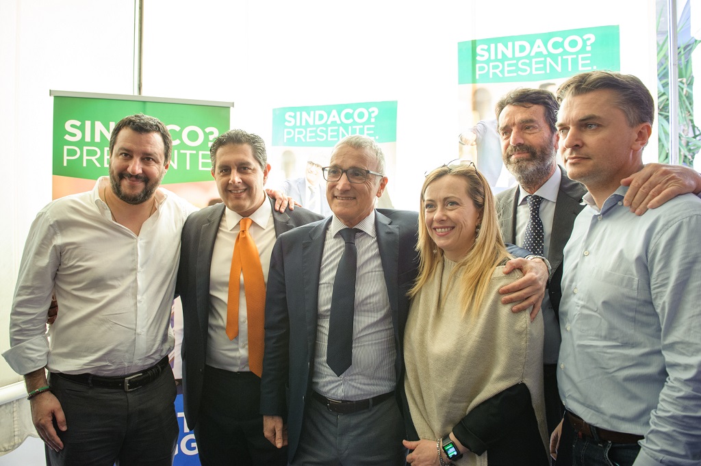 Salvini, Meloni e Toti a Chiavari per “un caffè col Sindaco” Roberto Levaggi