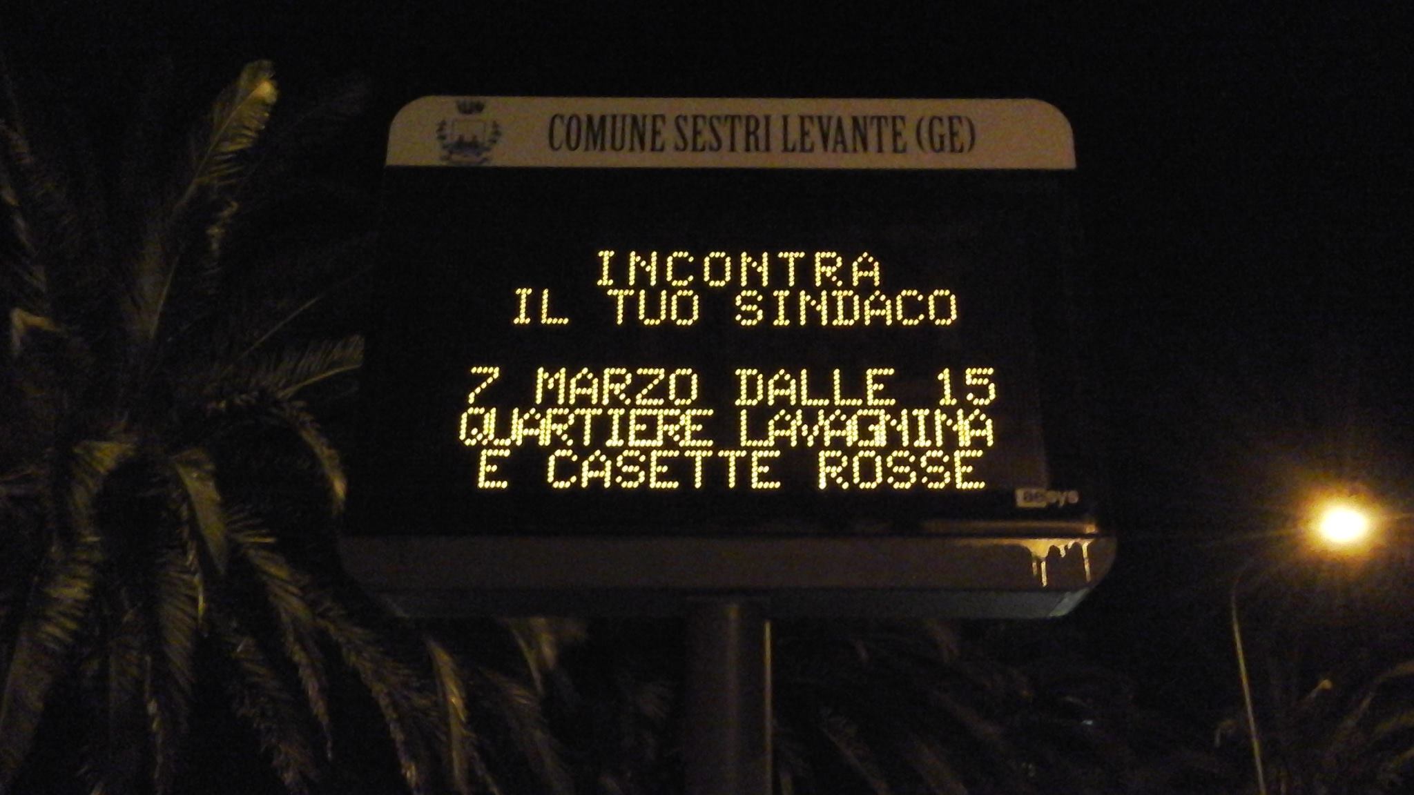 Marco Conti contesta al sindaco Valentina Ghio l’ uso improprio dei pannelli digitali