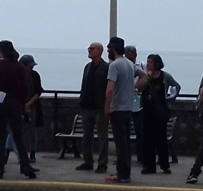 Claudio Bisio oggi a Zoagli per girare un film Claudio Bisio oggi a Zoagli per girare un film
