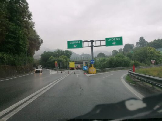 Rapallo autostrada chiusa autostrada